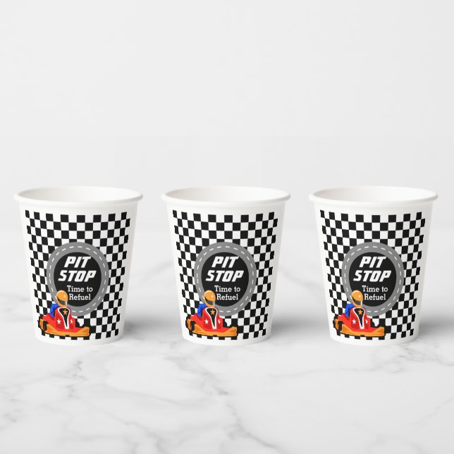 Gobelets En Papier Go Kart party Coupe papier (Multi)