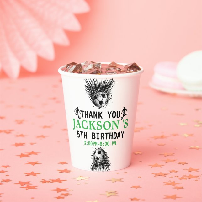 Gobelets En Papier Goal! Soccer 5e anniversaire fête (Insitu)