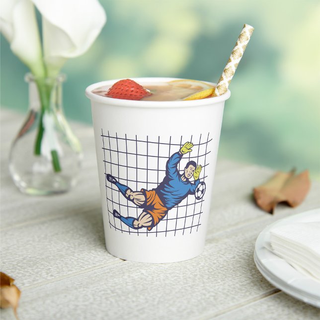 Gobelets En Papier Goalie de football (Créateur téléchargé)