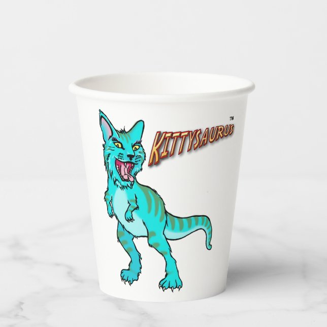 GOBELETS EN PAPIER GOBEURS EN PAPIER KITTYSAURUS™ (Recto)
