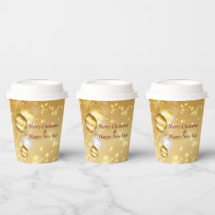 Gobelets En Papier Gold Christmas Balls Paper Cup