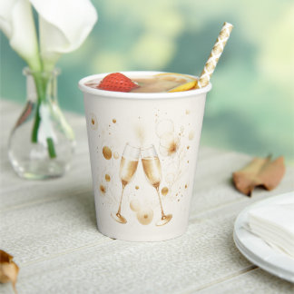 Gobelets En Papier Golden Bubbles Party Cups