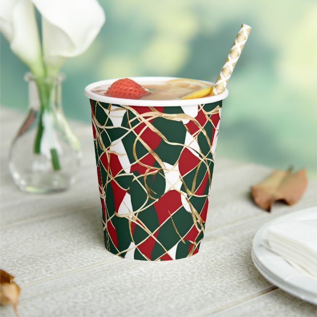 Gobelets En Papier Golden Holiday Elegance Paper Cup (Insitu)