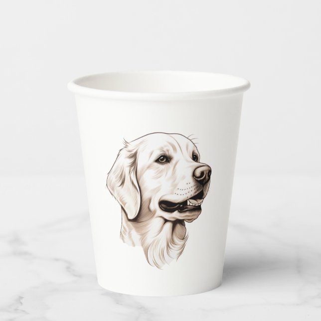 Gobelets En Papier Golden Retriever 2 (Recto)