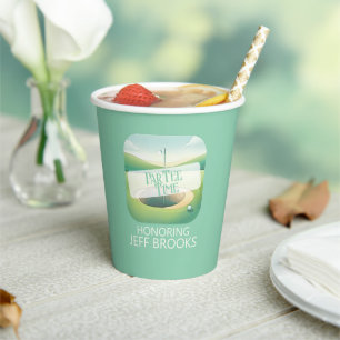 Gobelets En Papier Golf Thème Green Party