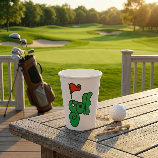 Gobelets En Papier Golf Wang Vert et Rouge Vibrants (Créateur téléchargé)