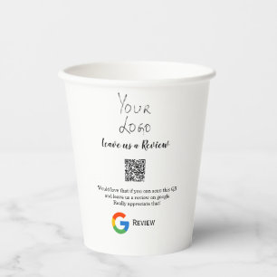 Gobelets En Papier Google examen logo de l'entreprise Analyser QR exa