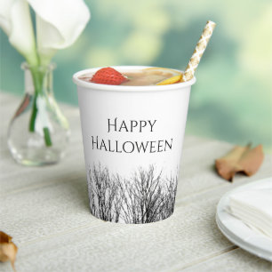 Gobelets En Papier Gothique Halloween Party Haunted Woods