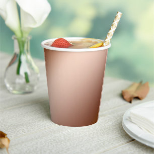 Gobelets En Papier Gradient d'infusion de cuivre Brown clair, tasses