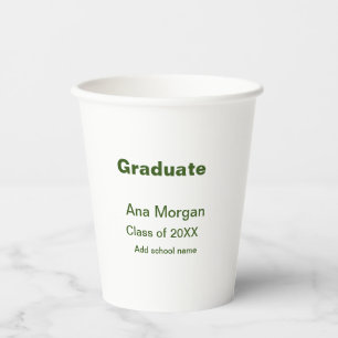 Gobelets En Papier Graduate ajouter nom classe de nom de l'école de 2