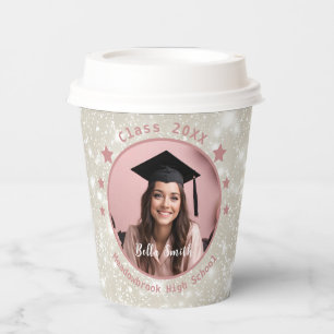Gobelets En Papier Graduation photo Parties scintillant moderne