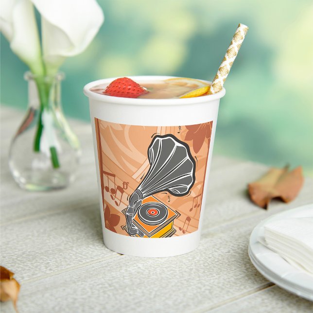 Gobelets En Papier Gramophone (Créateur téléchargé)