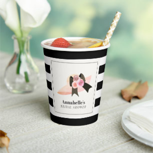 Gobelets En Papier Grand Chapeau Rose de Style Derby pour Enterrement