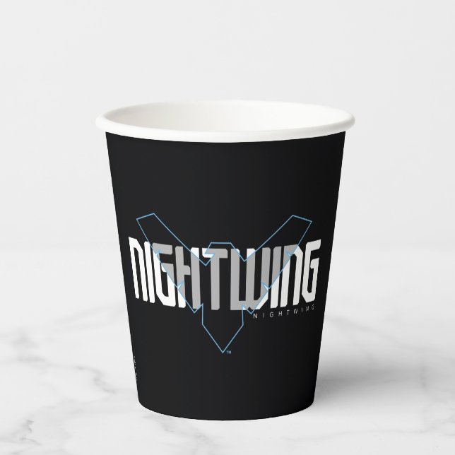 Gobelets En Papier Graphique de nom high-tech Nightwing (Recto)