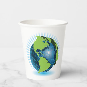 Gobelets En Papier Green Globe