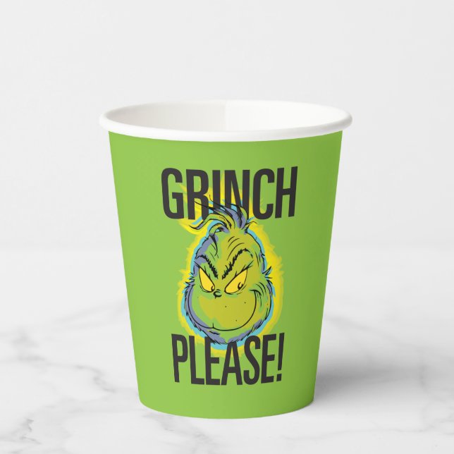 Gobelets En Papier Grincheux Snarky | S'il vous plaît citer Grinch dr (Gauche)