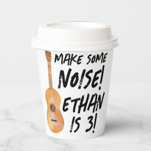 Gobelets En Papier Guitare Anniversaire Coupes de papier de fête - Mu
