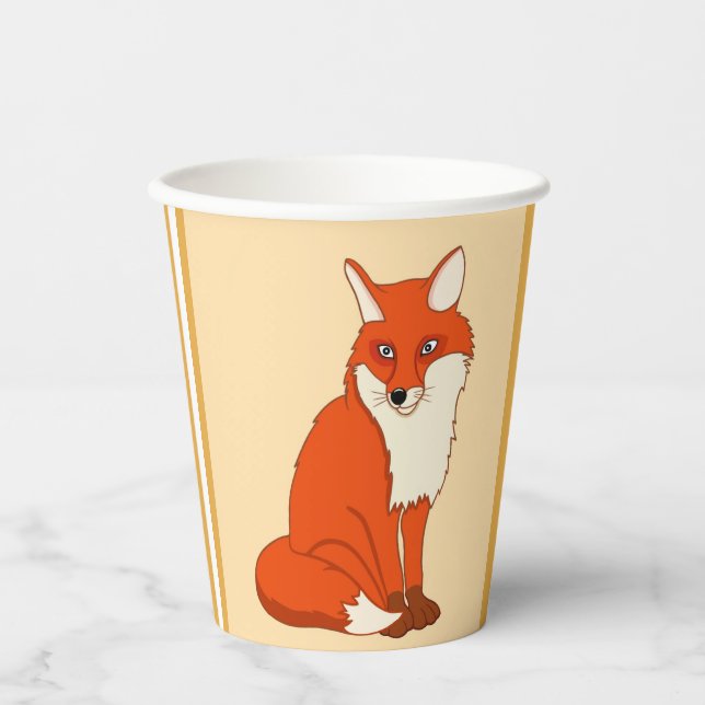 Gobelets En Papier Hala la coupe du papier Fox (Recto)