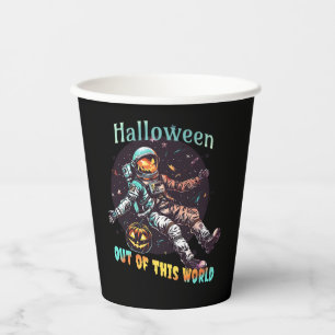 Gobelets En Papier Halloween 2024, Citrouille astronaute de ce monde