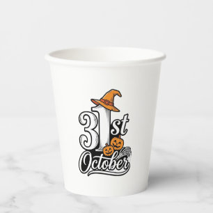 Gobelets En Papier Halloween 31 octobre typographie conception de t-s