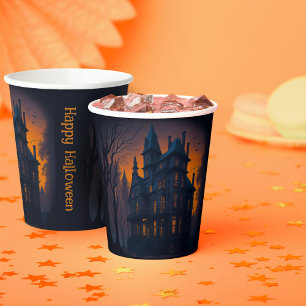 Gobelets En Papier Halloween Adulte Haunween Mansion Party