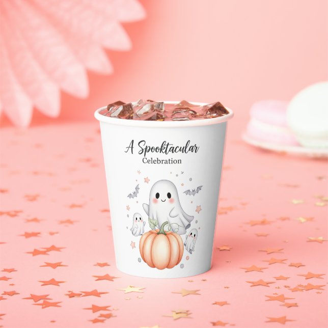 Gobelets En Papier Halloween amusant Ghoost (Insitu)