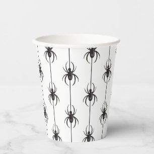 Gobelets En Papier Halloween Araignée Squelettique