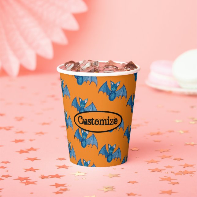 Gobelets En Papier Halloween Batty Motif Paper Cup (Insitu)