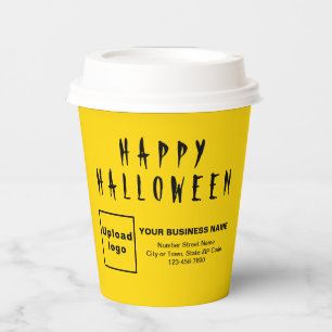 Gobelets En Papier Halloween Business Yellow Paper Cup