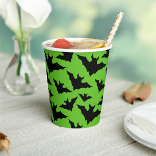 Gobelets En Papier Halloween chauves-chauves-souris cool éffrayant mo