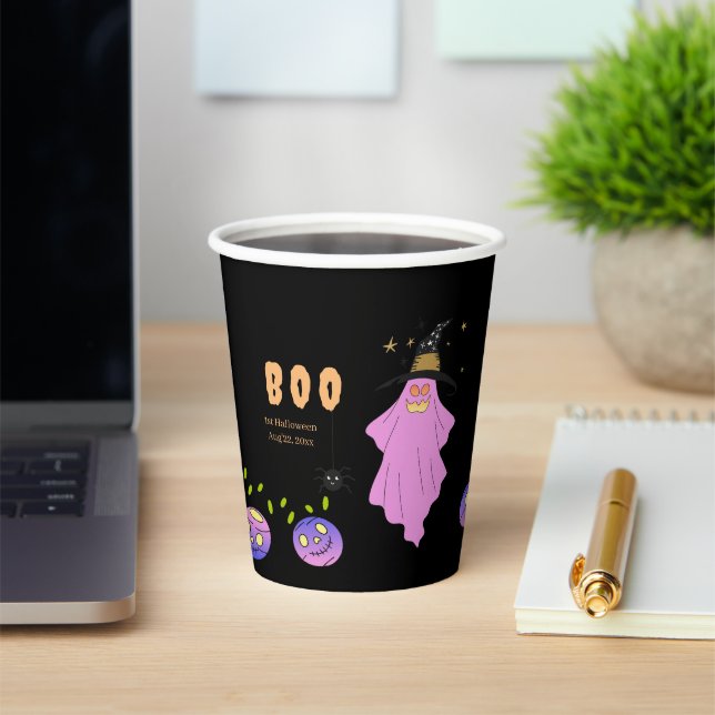 Gobelets En Papier Halloween Crâne fantôme Garland Baby shower (Insitu)