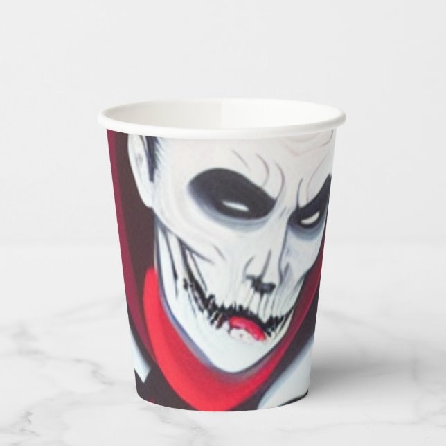 Gobelets En Papier Halloween Dracula (Gauche)