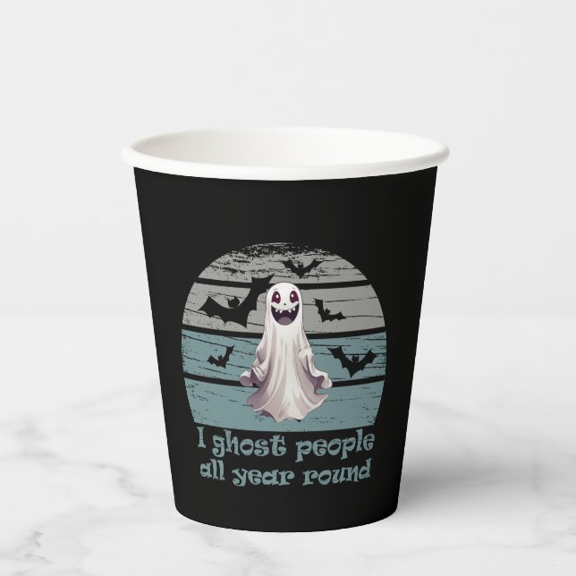 Gobelets En Papier halloween drôle dire (Recto)