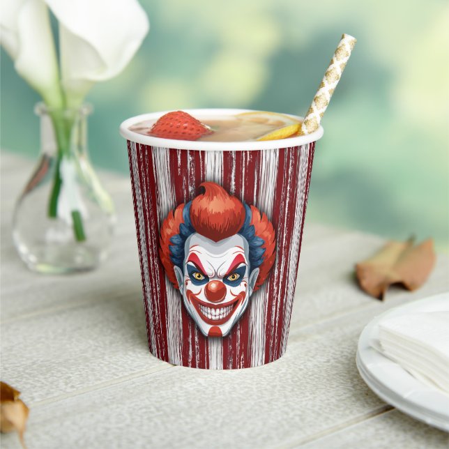 Gobelets En Papier Halloween du Carnaval de Clown déplaisant (Insitu)