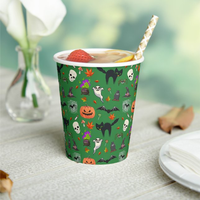 Gobelets En Papier Halloween Éffrayante Et Mignonne (Insitu)