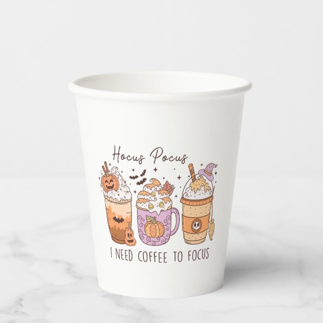 Gobelets En Papier Halloween et café (Recto)