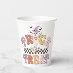Gobelets En Papier Halloween Fantôme ou Sac de traitement avec nom