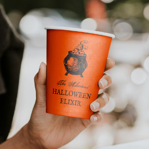Gobelets En Papier Halloween fête sorcière brasser drôle chaudron ora