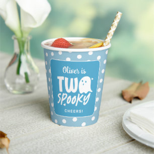 Gobelets En Papier Halloween Ghost Two Éffrayant Boy 2e anniversaire