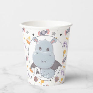 Gobelets En Papier Halloween Hippopotamus Little Boo Baby shower