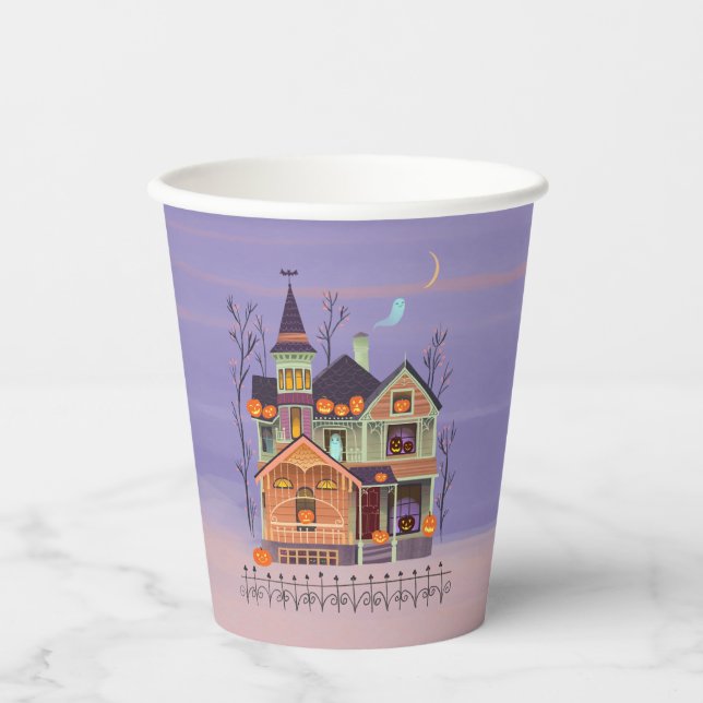 Gobelets En Papier Halloween Jack-o'-lanterne (Recto)