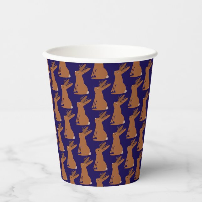 Gobelets En Papier Halloween Jackalope Trick ou Treat Patterned (Recto)