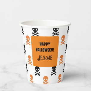 Gobelets En Papier Halloween Party Ajouter un nom Anniversaire de enf