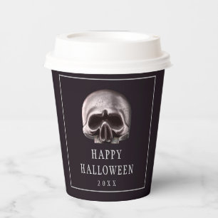 Gobelets En Papier Halloween Party Metal Skull