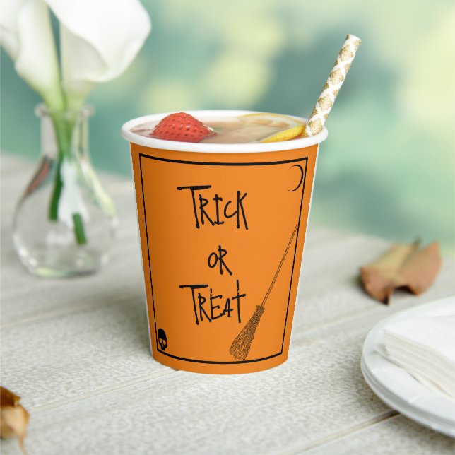 Gobelets En Papier Halloween Trick or Treat  (Insitu)