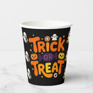 Gobelets en papier Halloween Trick or Treat