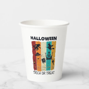 Gobelets En Papier Halloween Trick Or Treat Loup-Garou Sorcière Squel
