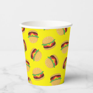 Gobelets En Papier Hamburger Anniversaire Burger Tasses Papier