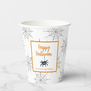 Gobelets En Papier Happy Halloween pas de tour traite seulement araig