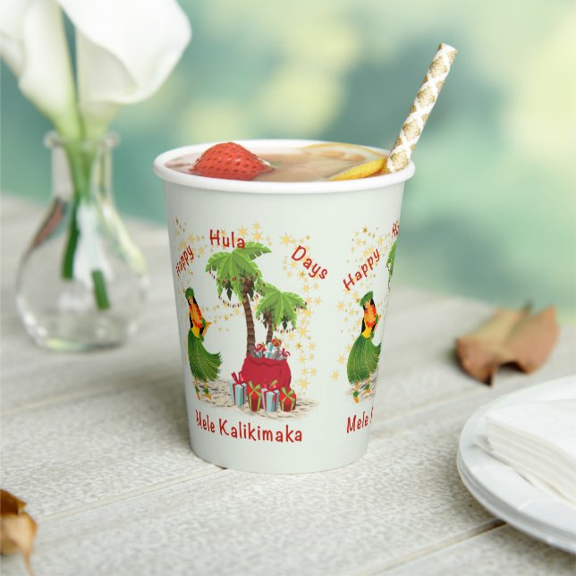 Gobelets En Papier Happy Hula Days Paper Cup (Insitu)